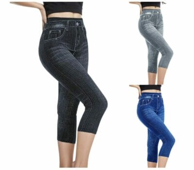 Damen 3/4 Leggings EWFAS Damen 3/4 Leggings