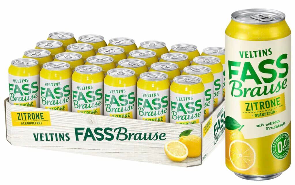 VELTINS Fassbrause Zitrone Alkoholfrei (24 Dosen) – 40% Rabatt