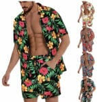Herren Hawaiihemd und Hawaii Strandshorts Set