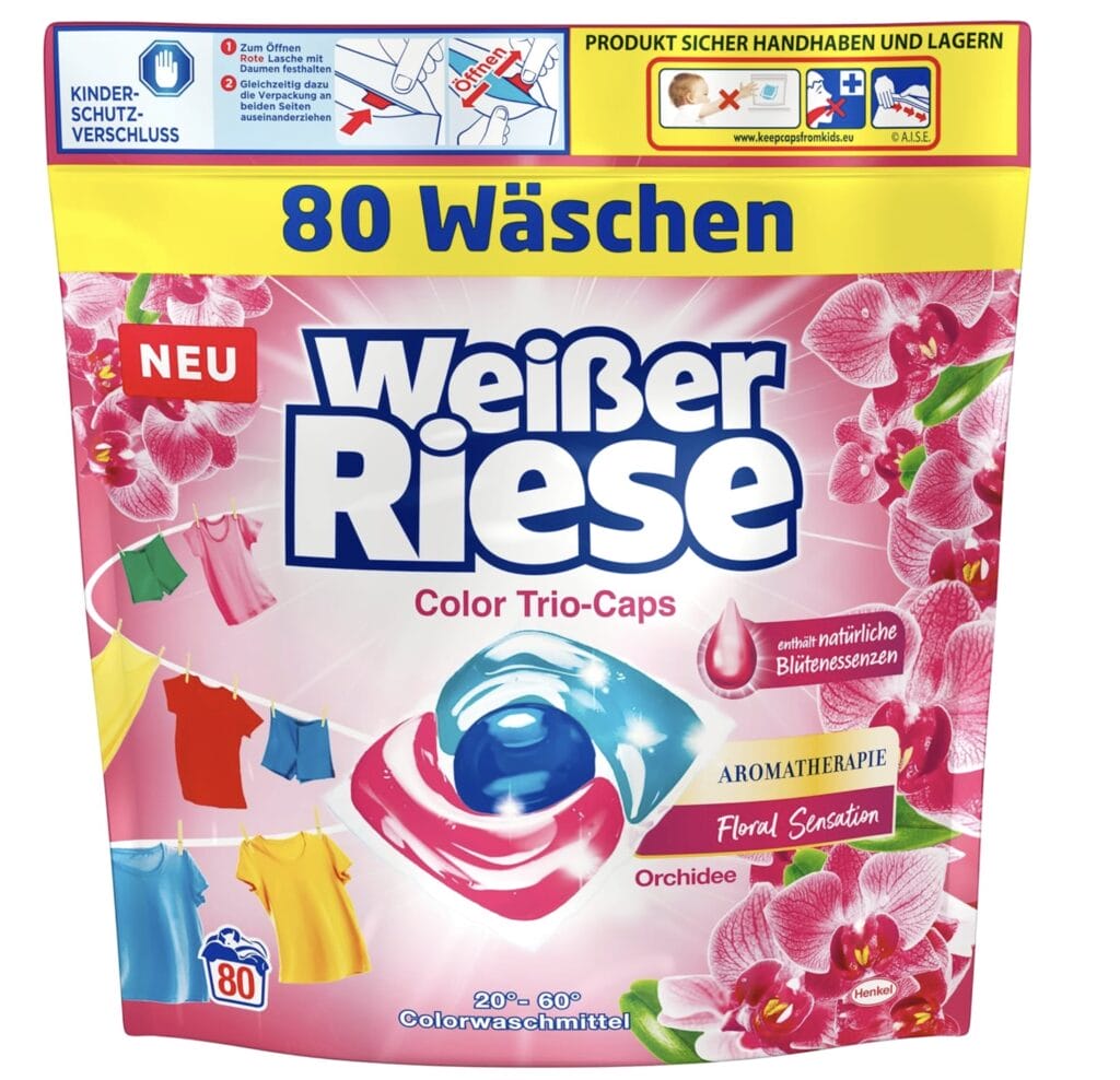 Preissturz, schnell sein: Weißer Riese Color Trio Caps Aromatherapie Floral Sensation (80 Wäschen) – 39% Rabatt