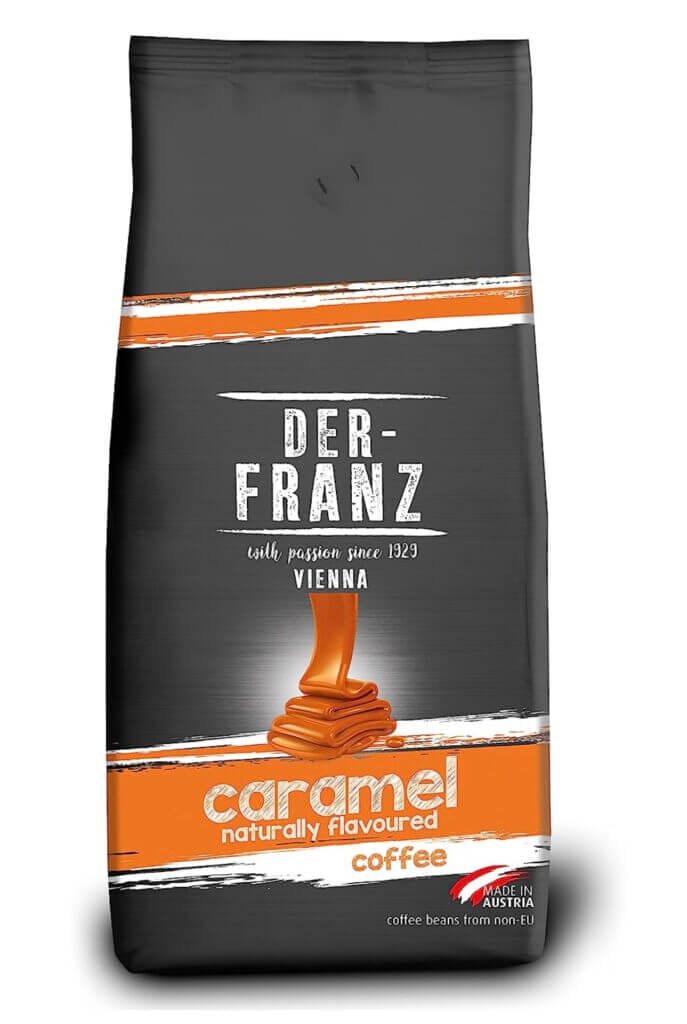 DER-FRANZ Kaffee, mit natürlichem Karamellaroma, ganze Bohne, 1000 g – 37% Rabatt