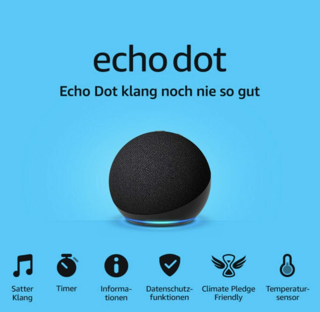 2 Stück Echo Dot (5. Generation, 2022) – 46% Rabatt