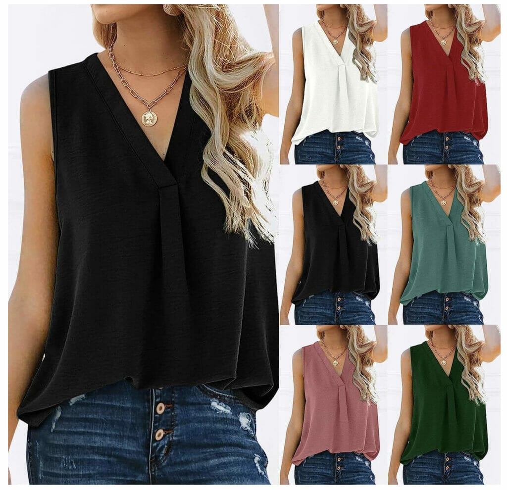 V-Ausschnitt Tank Top für Damen – 50% Rabatt