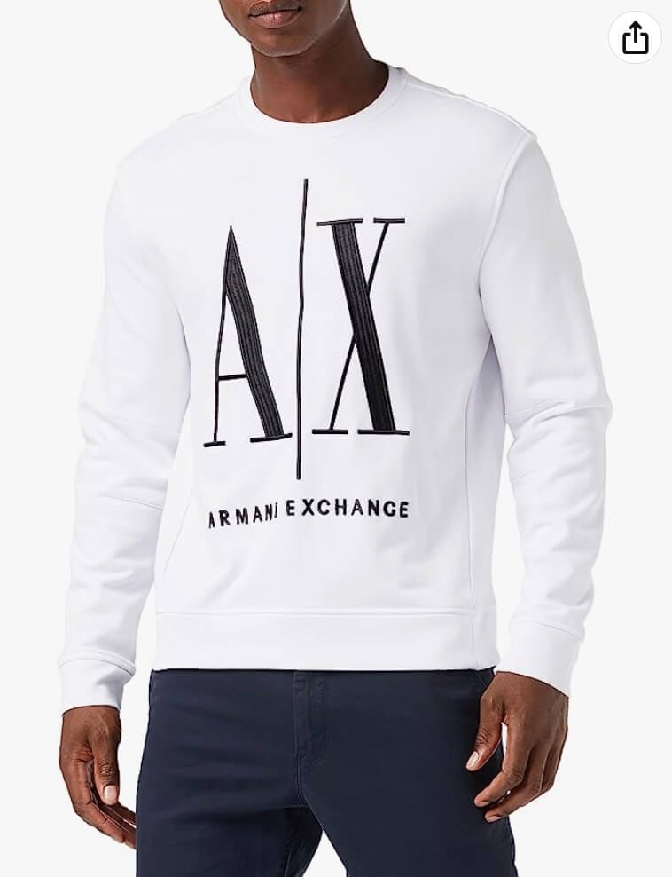 Armani Exchange Herren Icon Sweat Sweatshirt – 50% Rabatt