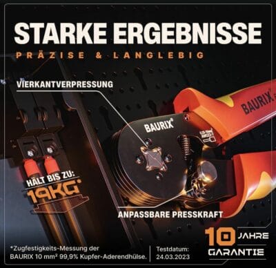 BAURIX® Crimpzange Set mit 1800 Aderendhuelsen Set1