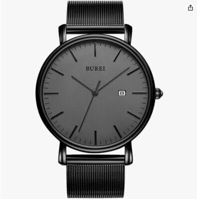 Burei Klassische Herren-Armbanduhr - 40% Rabatt 3 Burei Klassische Herren Armbanduhr ultraduennes Gehaeuse