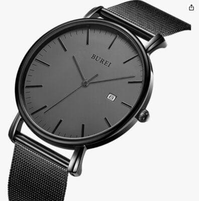 Burei Klassische Herren-Armbanduhr - 40% Rabatt 4 Burei Klassische Herren Armbanduhr ultraduennes Gehaeuse1