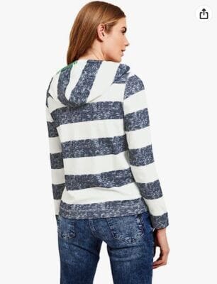 Cecil Damen Kapuzenshirt Gestreift1