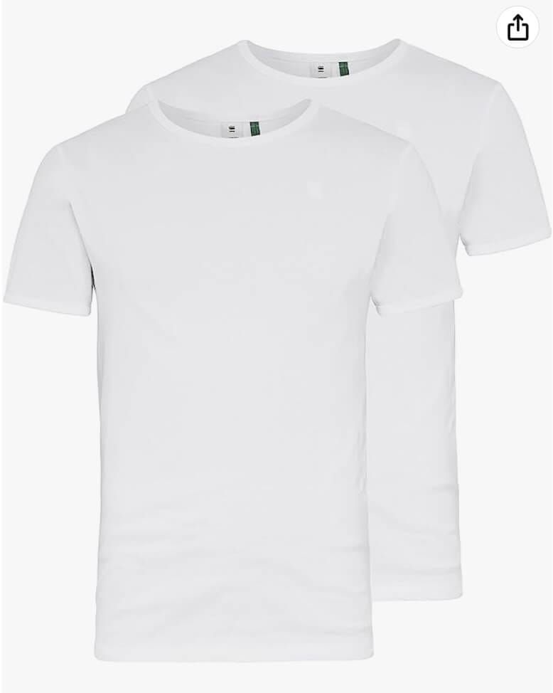 G-STAR RAW Herren Basic T-Shirt 2-Pack – 44% Rabatt
