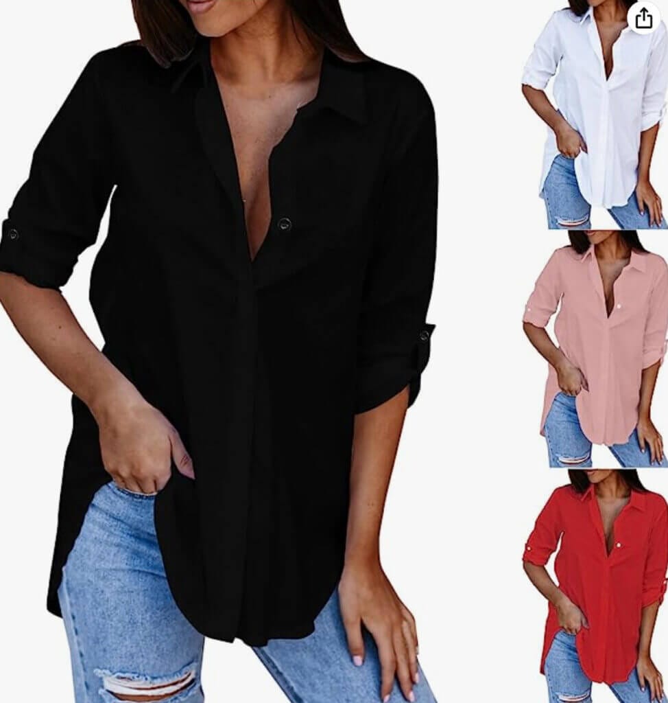 Langarm Blusen – 50% Rabatt