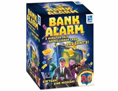 Megableu Bank Alarm Kooperatives Brettspiel Familienspiel Geschicklichkeitsspiel fuer die ganze Familie Gesellschaftsspiel ab 7 Jahren 2 – 4 Spieler