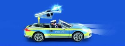 PLAYMOBIL Porsche 911 Carrera 4S Polizei: Licht und Sound, abnehmbares Dach, Figuren und Zubehör, ab 4 Jahren.
