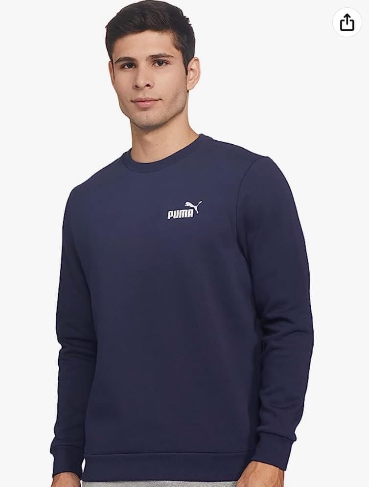 PUMA Herren ESS Small Logo Crew FL Sweatshirt – 47% Rabatt