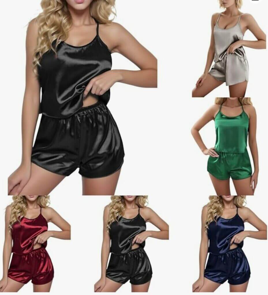 Damen Satin Pyjama Set – 50% Rabatt