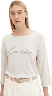 TOM TAILOR Damen T-Shirt mit Stickerei