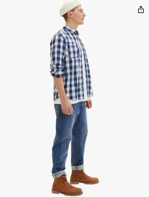 TOM TAILOR Herren Indigo Karo Hemd1