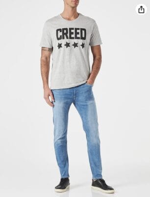 cotton division Herren Mecreedts008 T Shirt Grau meliert XL1