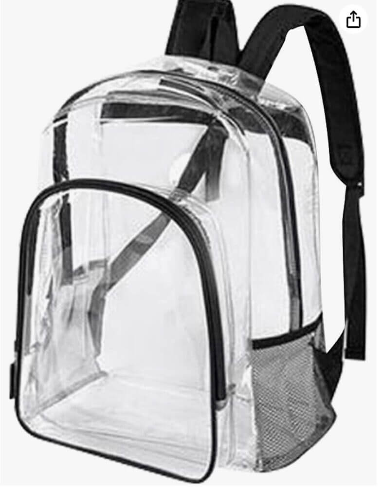 Ein besonderer Blickfang, ein durchsichtiger Rucksack, lebe  deinen Style – 30% Rabatt