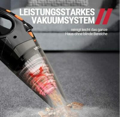 VacLife Handstaubsauger mit leistungsstarkem Vakuumsystem