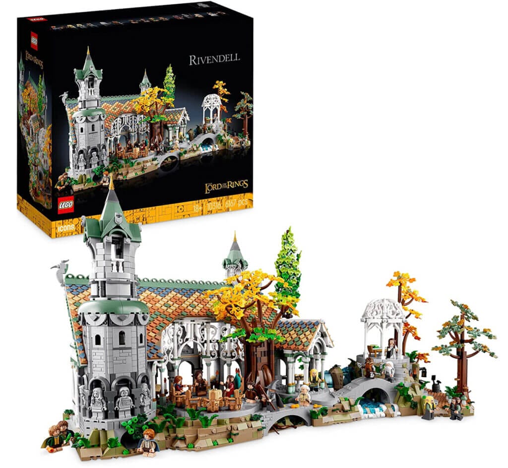 LEGO 10316 Icons Der Herr der Ringe: Bruchtal, Großes Set mit 15 Minifiguren – 20% Rabatt