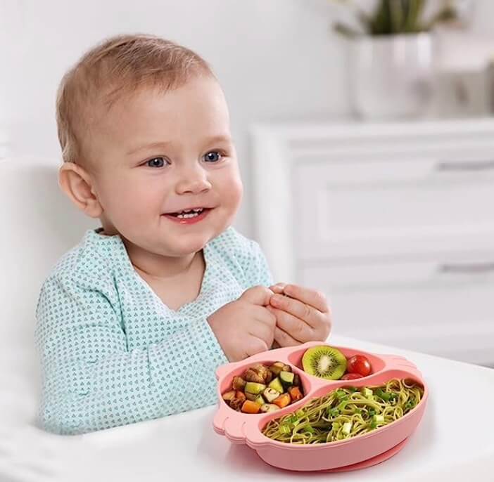 CUAIBB Baby Silikon Teller mit Saugnapf in verschiedenen Farben – 50% Rabatt