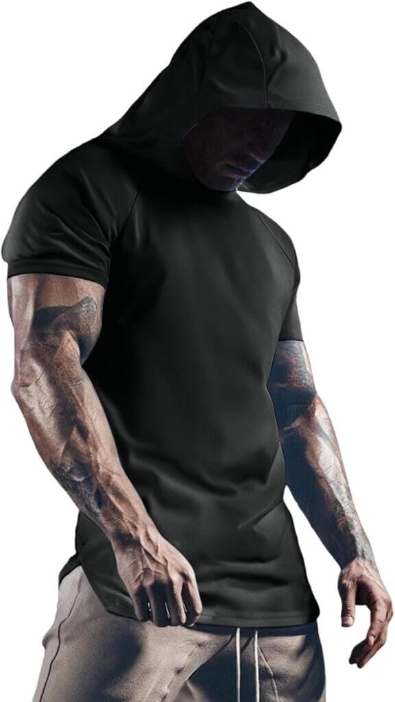 Muskelshirt mit Kapuze – 50% Rabatt