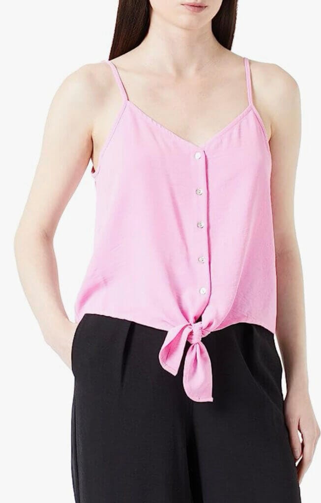 ONLY Damen Onlmette Stratp Button WVN Cs Top – 60% Rabatt