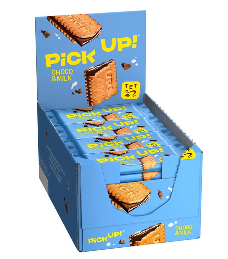 PiCK UP! Choco & Milk – Keksriegel 24 Stück – 36% Rabatt