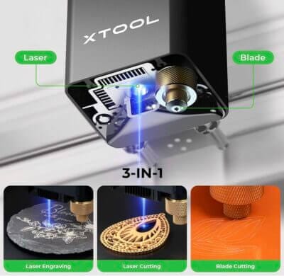 xTool M1 5W Laser Graviermaschine und laser Cutter mit Materialbox diese laser engraver mit hoehere Genauigkeit 16MP Auto Fokus perfekt fuer HolzMetallPapierAcrylEisenVinyl1