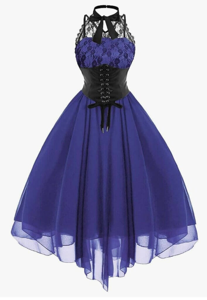 Neckholder Gothic Kleid – 25% Rabatt