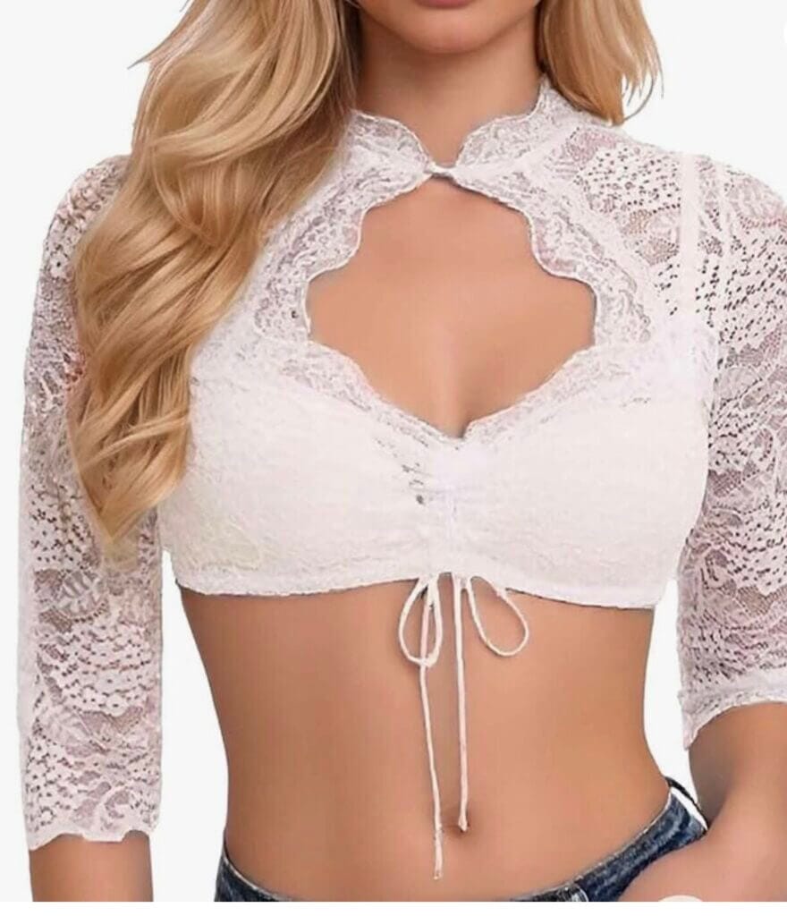 Damen Dirndl Bluse – 50% Rabatt