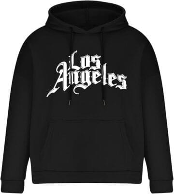 Hoodie Herren Oversize mit Los Angeles Print 