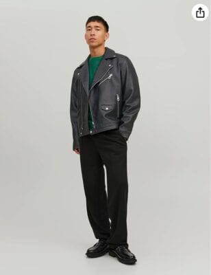 JACK JONES Herren Jorflores Biker Jacket Bikerjacke1