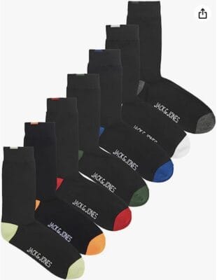 JACK JONES Mens JACBEN 7 Pack Socken
