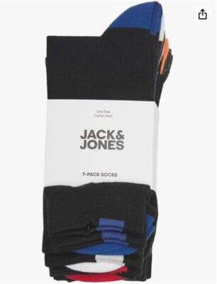 JACK JONES Mens JACBEN 7 Pack Socken1