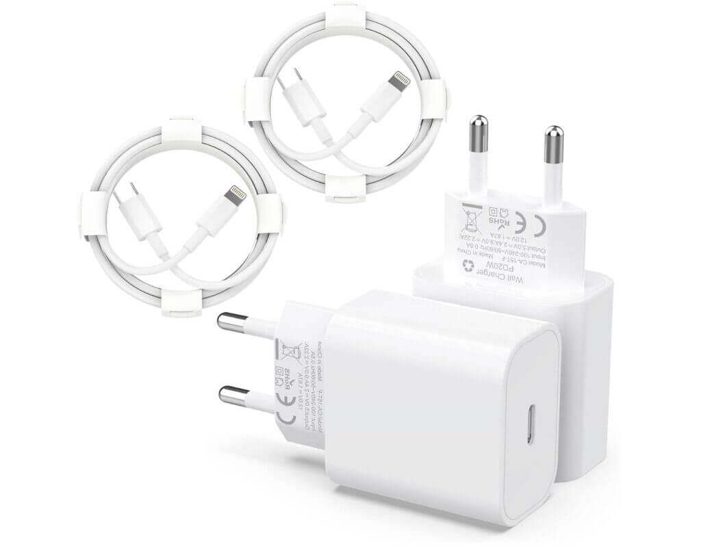 4er-Pack Apple MFi-zertifiziertes 20W USB-C iPhone Schnellladekabel – 50% Rabatt