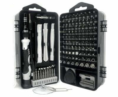 Schraubendreher Set fuer Elektronik 138 in 1 Magnetische Praezisions Schraubendreher Set Klein Schwarz fuer Laptop PC Handy Brille