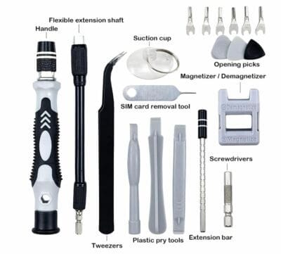 Schraubendreher Set fuer Elektronik 138 in 1 Magnetische Praezisions Schraubendreher Set Klein Schwarz fuer Laptop PC Handy Brille1