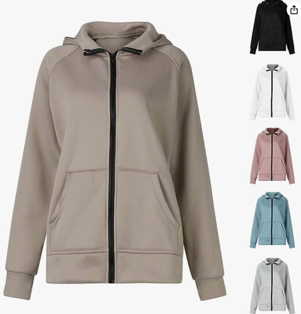 Tohole Damen Sweatjacke – 50% Rabatt