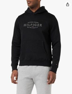 Tommy Hilfiger Herren Hoodie Curve Logo mit Kapuze