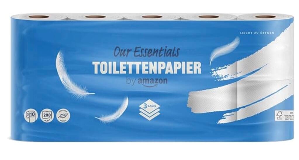 by Amazon Toilettenpapier 3-lagig, 200 Blatt, 10 Rollen – 22% Rabatt