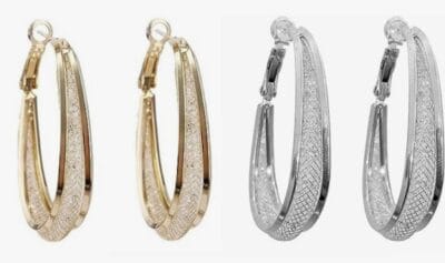 Ovale Damen Ohrringe - 30% Rabatt 3 Ovale Damen Ohrringe