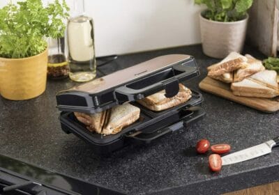 bestron xl sandwichmaker in betrieb