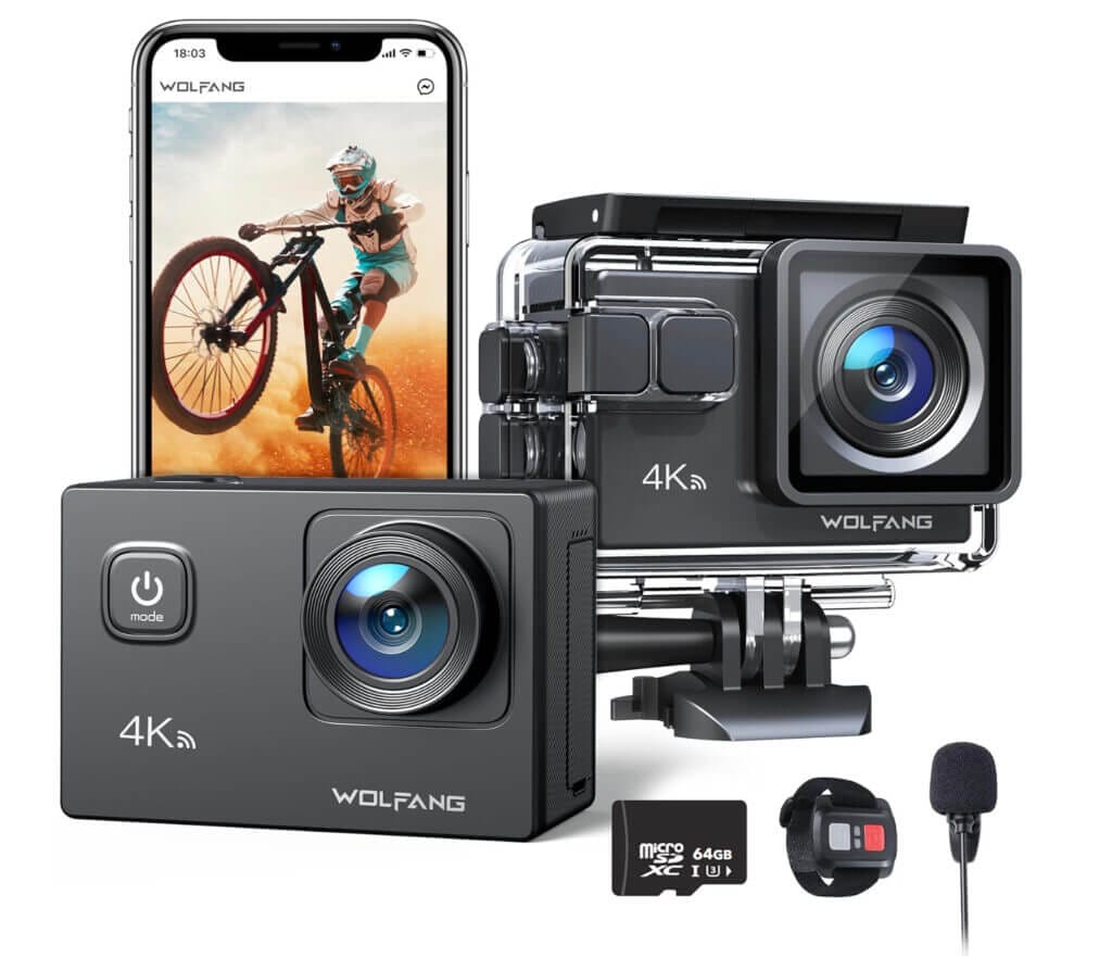 WOLFANG GA100 Action Cam Unterwasserkamera – 32% Rabatt