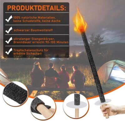 Eulenke 10 Stueck 720mm Wachsfackeln1