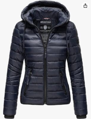 Navahoo Damen leichte Uebergangsjacke Steppjacke mit Kapuze Lulana XS XXL