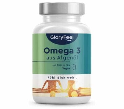 Omega 3 vegan aus Algenoel 1.440mg Markenrohstoff lifes™ OMEGA Hochdosiert mit 432mg DHA 216mg EPA in Triglycerid Form 100 pflanzlich laborgeprueft in Deutschland hergestellt