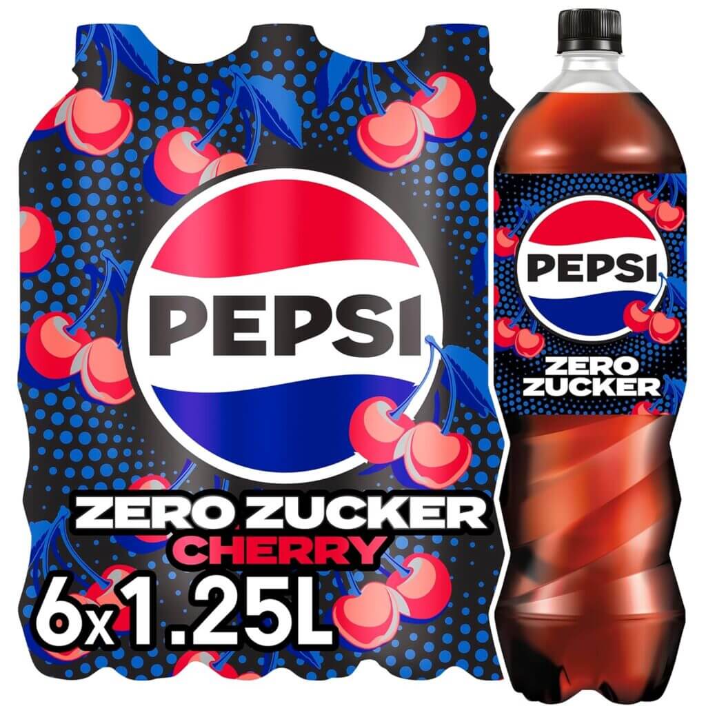 Pepsi Zero Zucker Cherry 6 x 1,25  Liter – 41% Rabatt