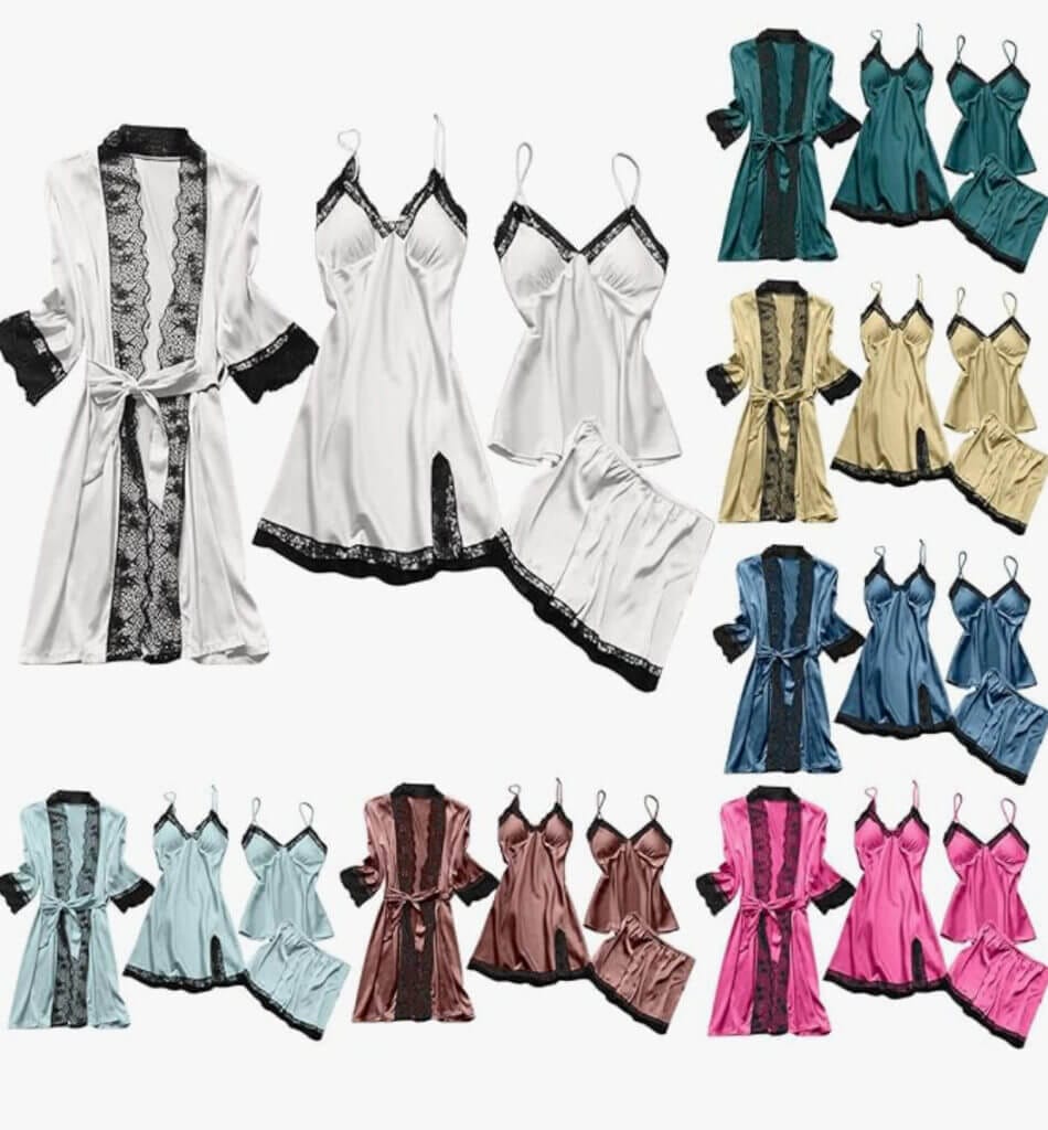 routinfly Damen Satin Pyjama – 43% Rabatt