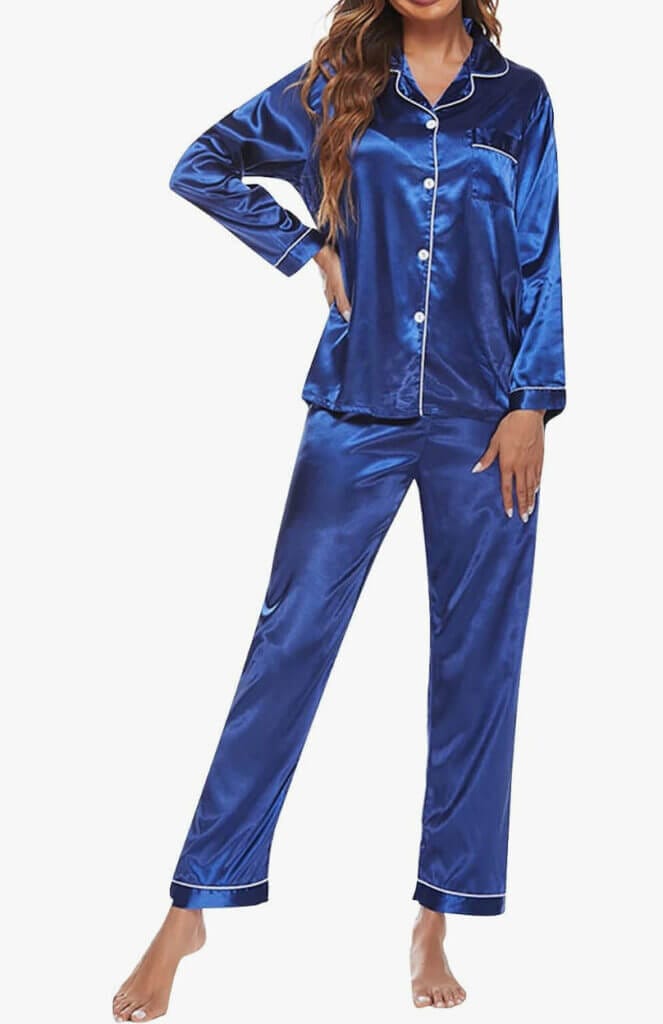 Damen Satin Schlafhose - Weiche Pyjama Hose In XXS-XXXL